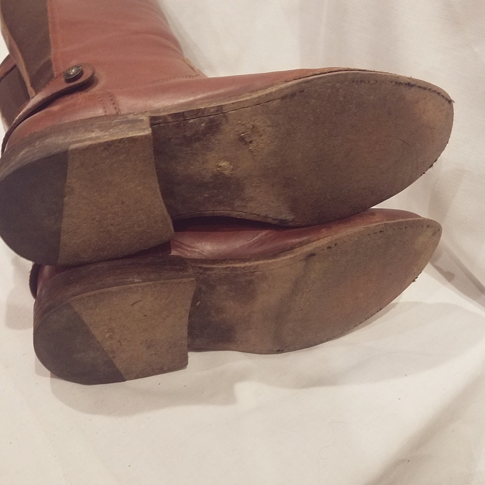 Frye Cognac/Redwood Knee High Boots Size 8.5 - Picture 7 of 8